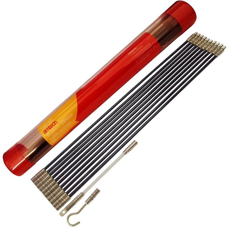 Amtech 10 x 330mm Electricians Cable Access Kit