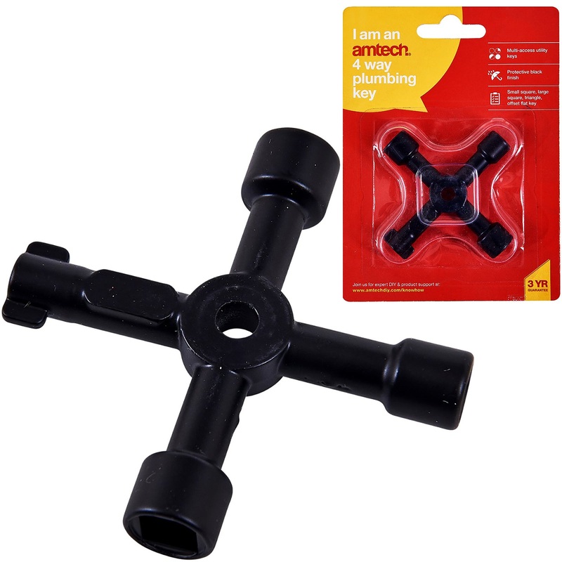 Amtech 4 Way Plumbing Gas Utility Key