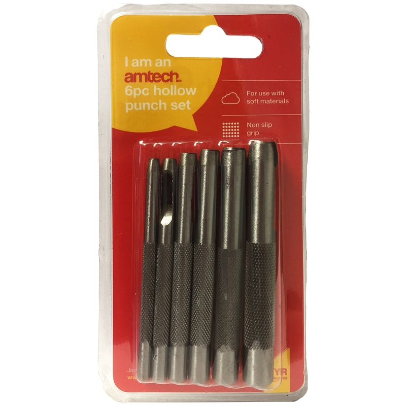 Amtech 6 Piece Hollow Punch Set 3-8mm
