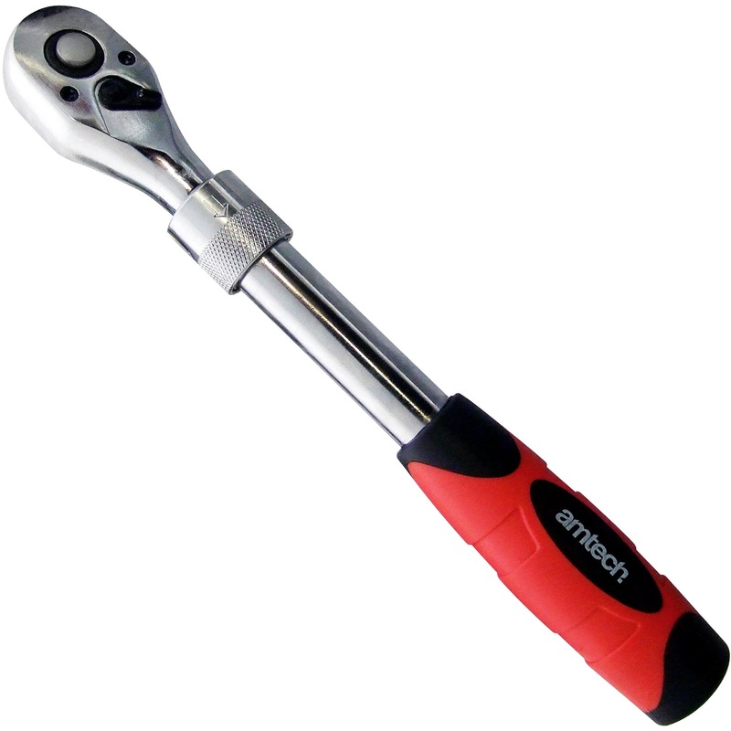 Amtech 72 Tooth Telescopic Ratchet Handle Reversible