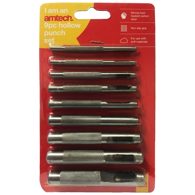 Amtech 9 Piece Hollow Punch Set 2.5-10mm