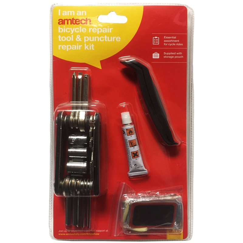 Amtech Bicycle Repair Tool and Puncture Repair Kit