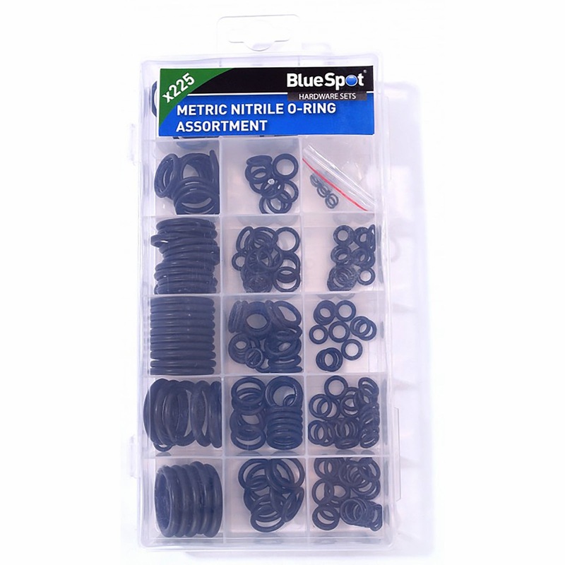 BlueSpot 225 Piece Metric Nitrile O-Ring Assortment