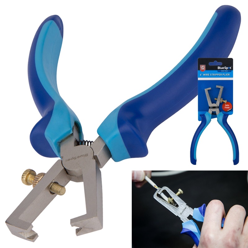 BlueSpot Wire Stripper Stripping Pliers 150mm 6"
