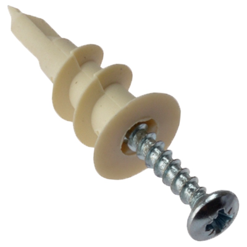 ForgeFix 100 Pack Boxed 4.5mm x 35mm Speed Plug Plasterboard Fixing