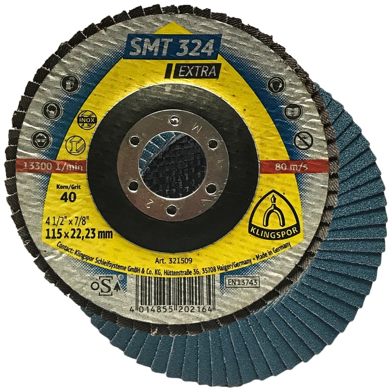 Klingspor SMT324 115mm Zirconia Alumina Flap Sanding Discs 40-80 Grit