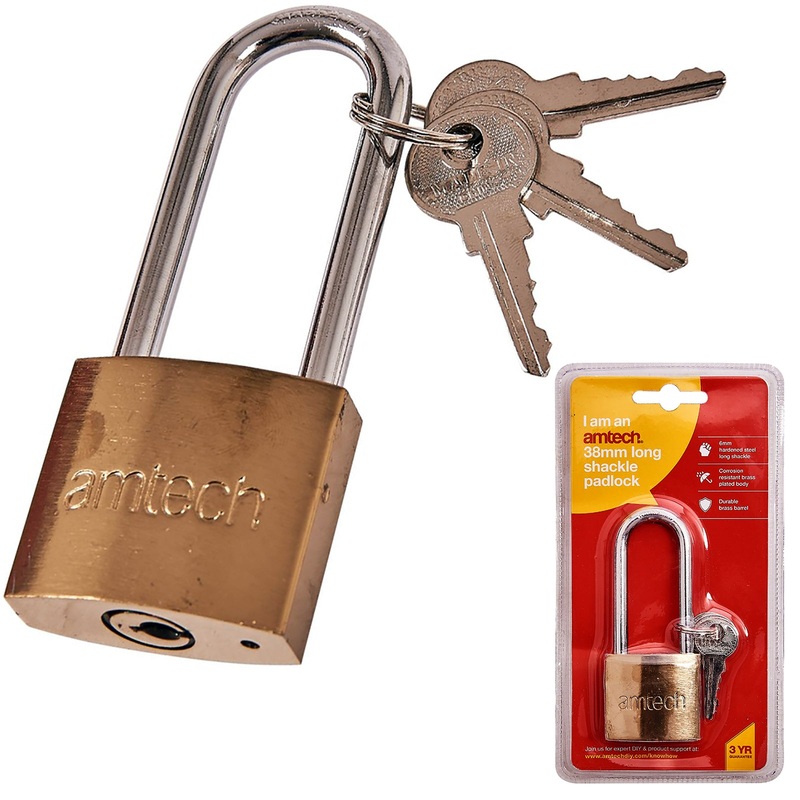 Amtech 38mm Long Shackle Padlock