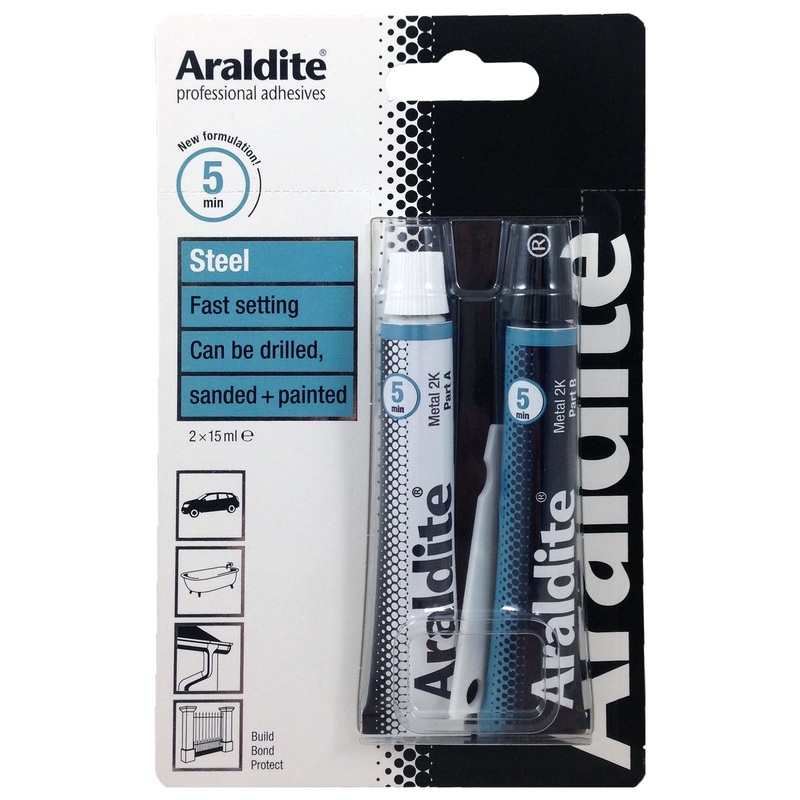 Araldite 2 x 15ml Steel Fast Setting Strong Epoxy 2 Part Glue