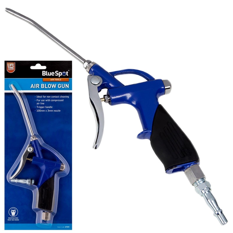 BlueSpot Air Blow Dust Gun 100mm with 3mm Nozzle 1/4" BSP