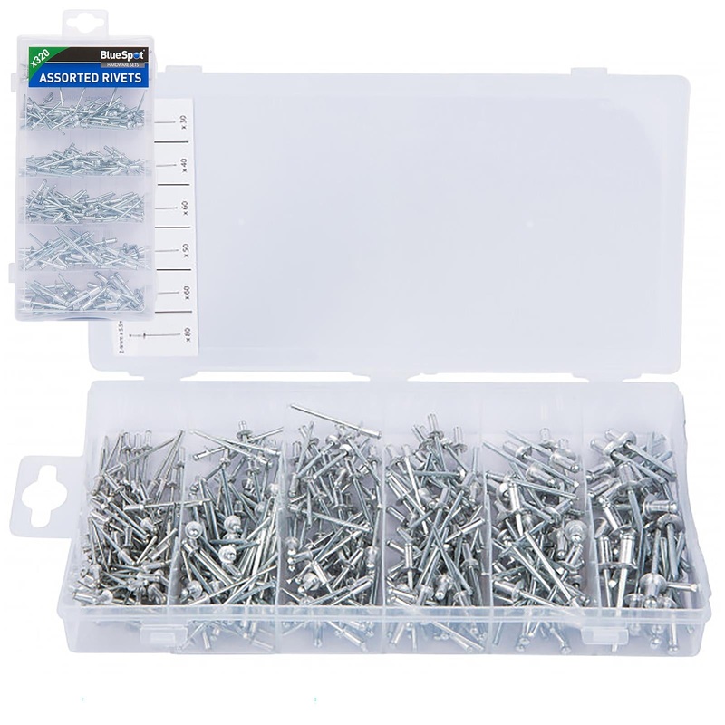 BlueSpot Blind Rivet Set Assorted 320 Pieces 2.4-8mm