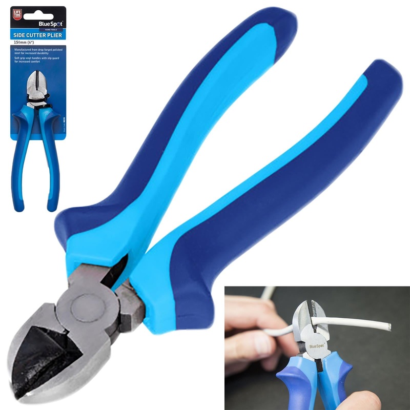 BlueSpot Side Cutting Pliers 150mm 6" Soft Grip Handle