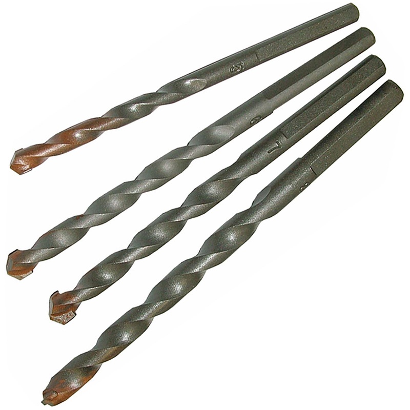 Faithfull 4 Piece Tile Max Porcelain Drill Bit Set 5-8mm