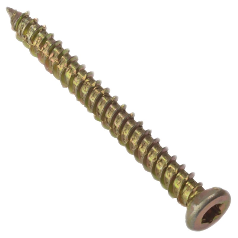 ForgeFix Concrete Frame Screw Zinc Yellow Passivated