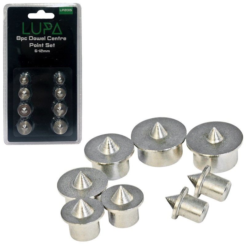 LUPA 8 Piece Dowel Centre Point Set 6-12mm Woodwork Joinery Kitchen Worktop Jig