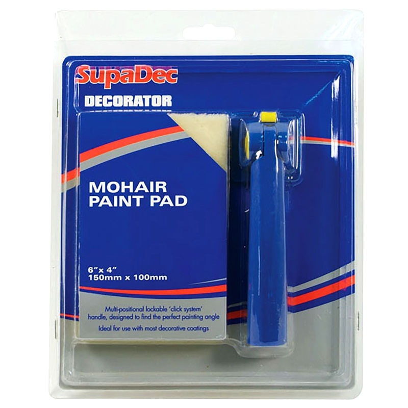 SupaDec Decorator 150mm x 100mm Mohair Paint Pad Set with Handle