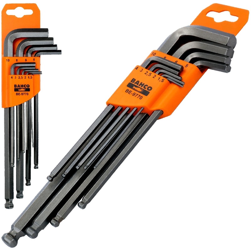Bahco Hex Key Set 9 Piece 1.5mm-10mm Ball End
