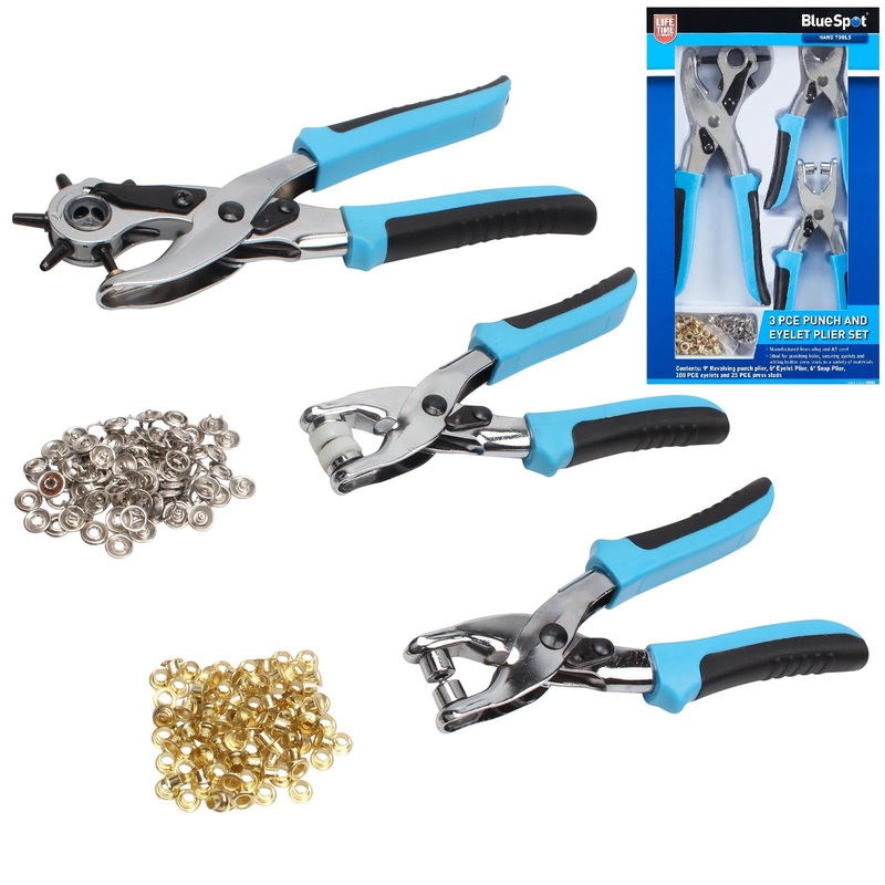 BlueSpot Punch And Eyelet Plier Set 3 Piece