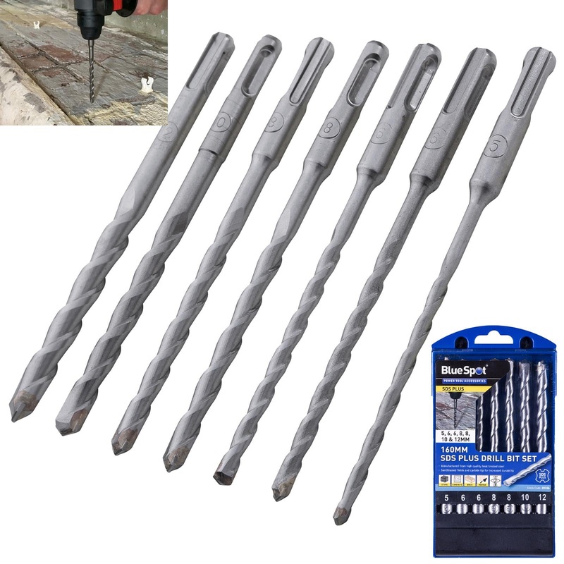 BlueSpot SDS Plus Drill Bit Set 7 Piece 5-12mm 160mm