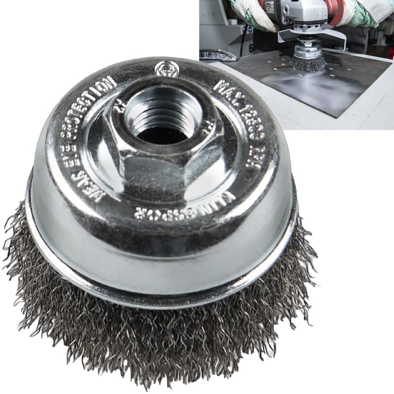 Klingspor Crimped Wire Cup Brush 65mm 80mm 100mm M14 Steel BT600W
