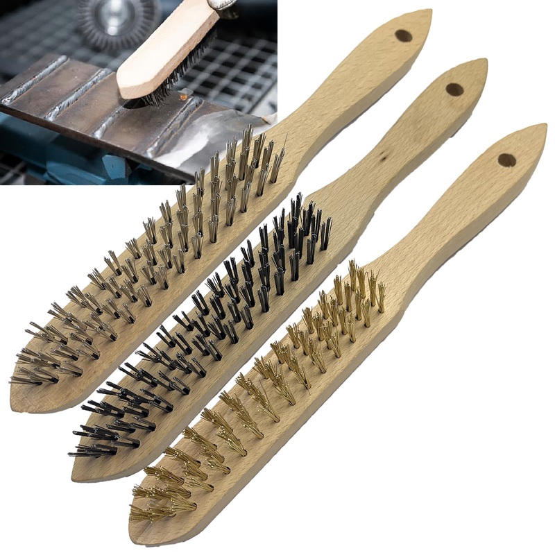 Klingspor Wire Brush Steel Stainless Steel Brass 290mm Wooden Handle BH600