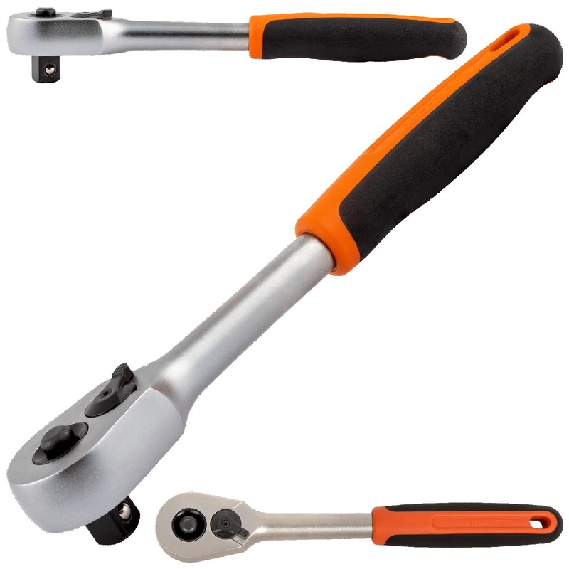 Bahco Ratchet Handle Socket Wrench Pear Head 1/2" Drive Quick Release 60 Tooth
