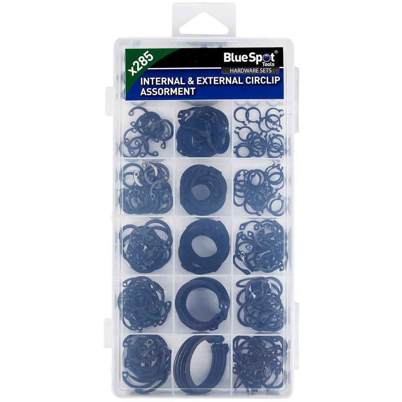 BlueSpot Assorted Internal and External Circlip Set 285pc