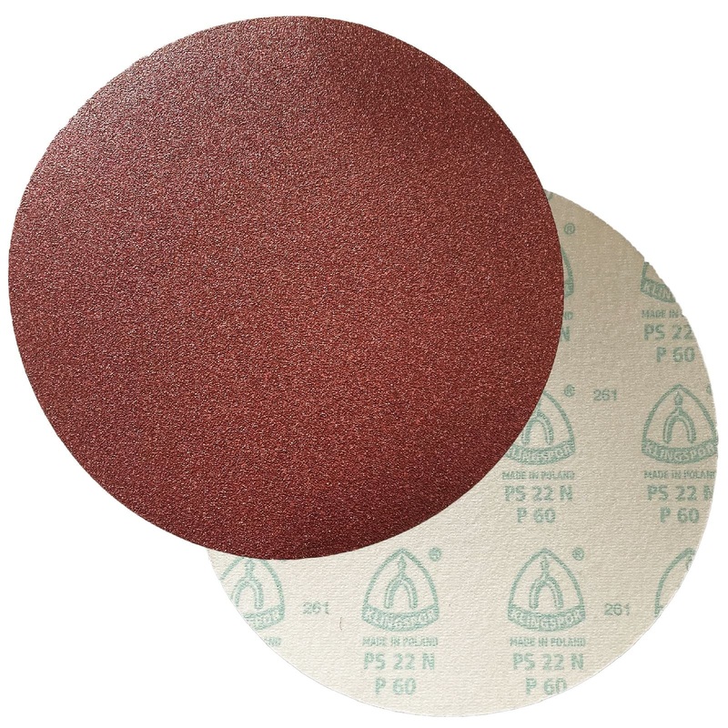 Klingspor Sanding Discs Hook and Loop 300mm PS22K Aluminium Oxide No Hole Pattern