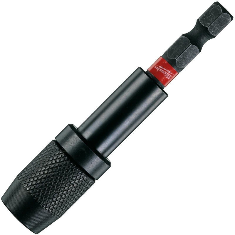 Milwaukee Locking Bit Holder 73mm Shockwave Impact Duty 1/4" Hex Shank
