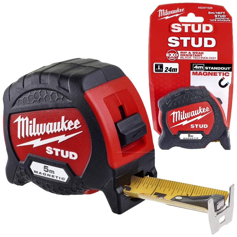Milwaukee Magnetic Tape Measure 5m STUD Gen2 Metric 33mm Blade Width