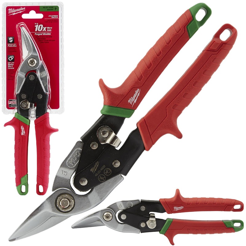 Milwaukee Metal Aviation Snips Right Cut 260mm