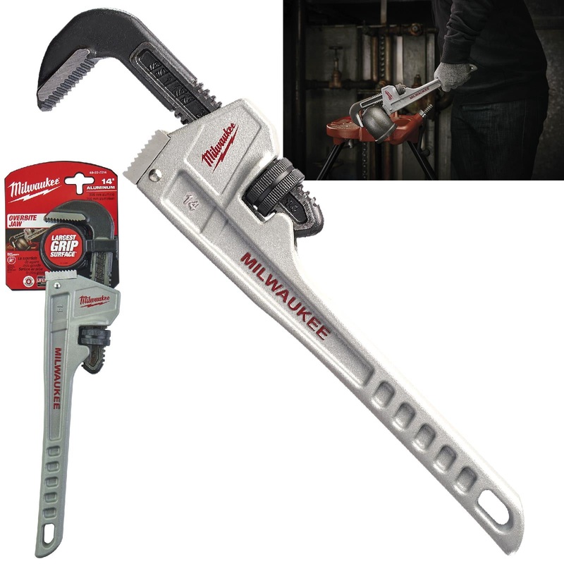 Milwaukee Aluminium Pipe Wrench 350mm 14in Jaw Capacity 51mm