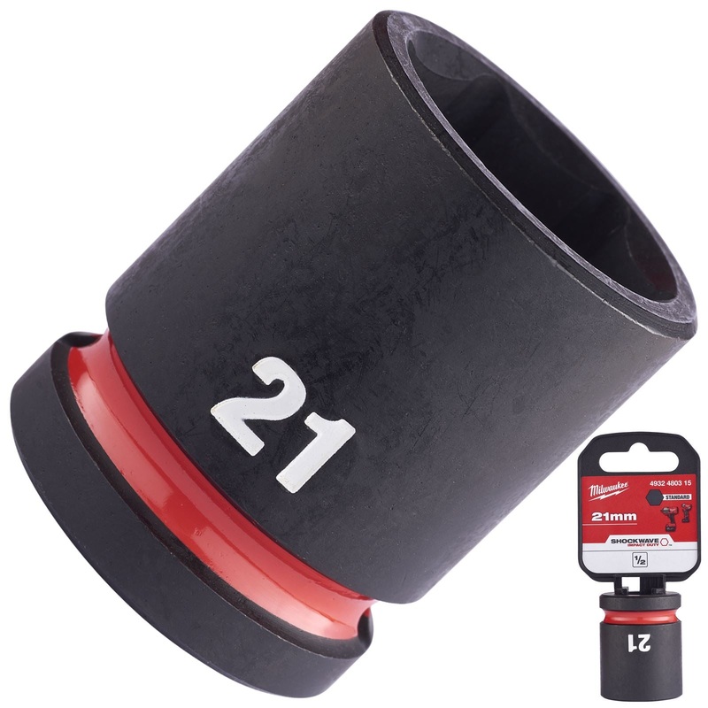Milwaukee Impact Sockets Standard 1/2" Drive 8-32mm SHOCKWAVE Impact Duty