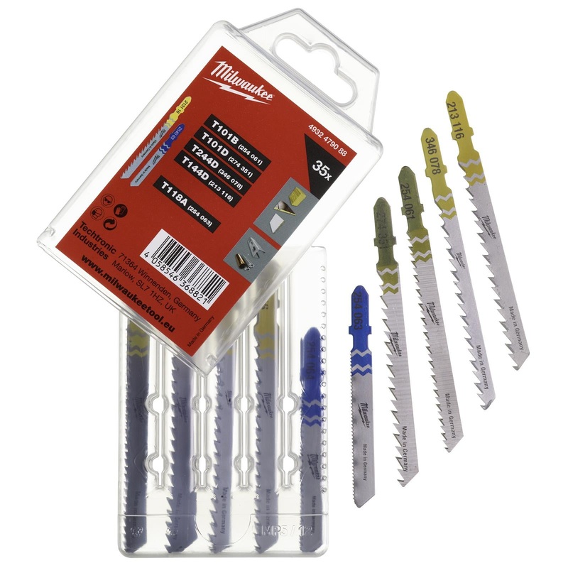 Milwaukee Jigsaw Blade Set T Shank 35 Piece for Wood and Metal