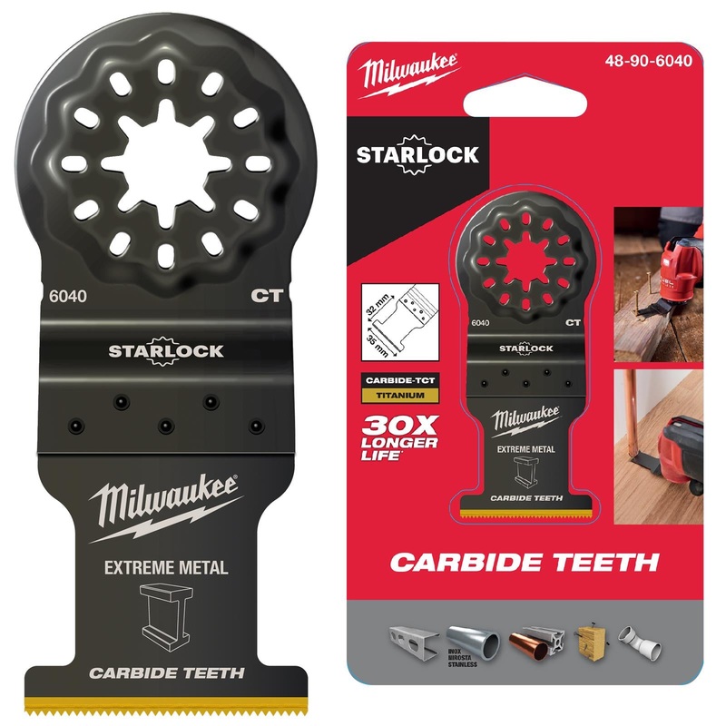 Milwaukee Multi Tool Multi Material Plunge Cut Cutting Blade 35mm Width x 32mm Length Starlock