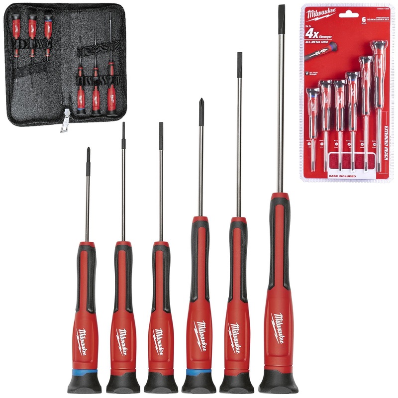 Milwaukee Precision Screwdriver Set 6 Piece Phillips Slotted