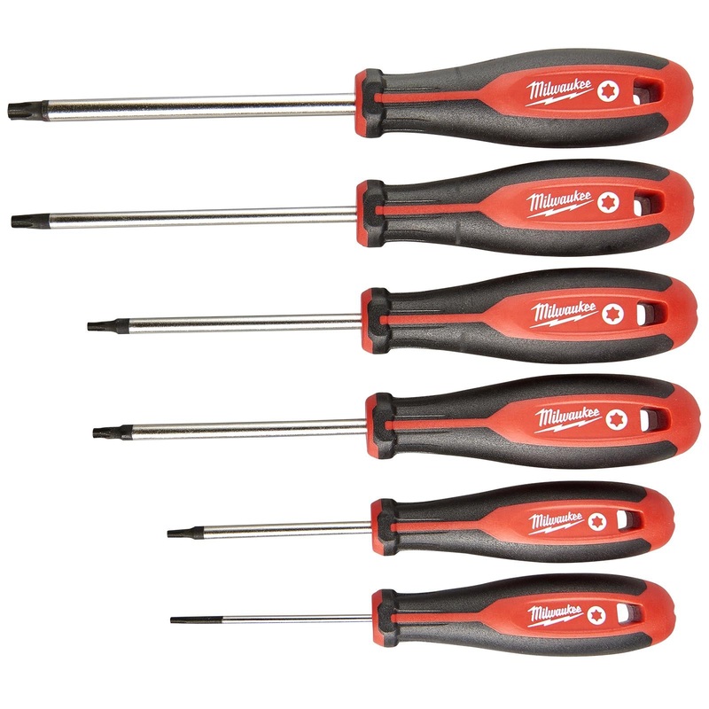 Milwaukee Screwdriver Set Tri-lobe Torx 6 Piece T10-T40