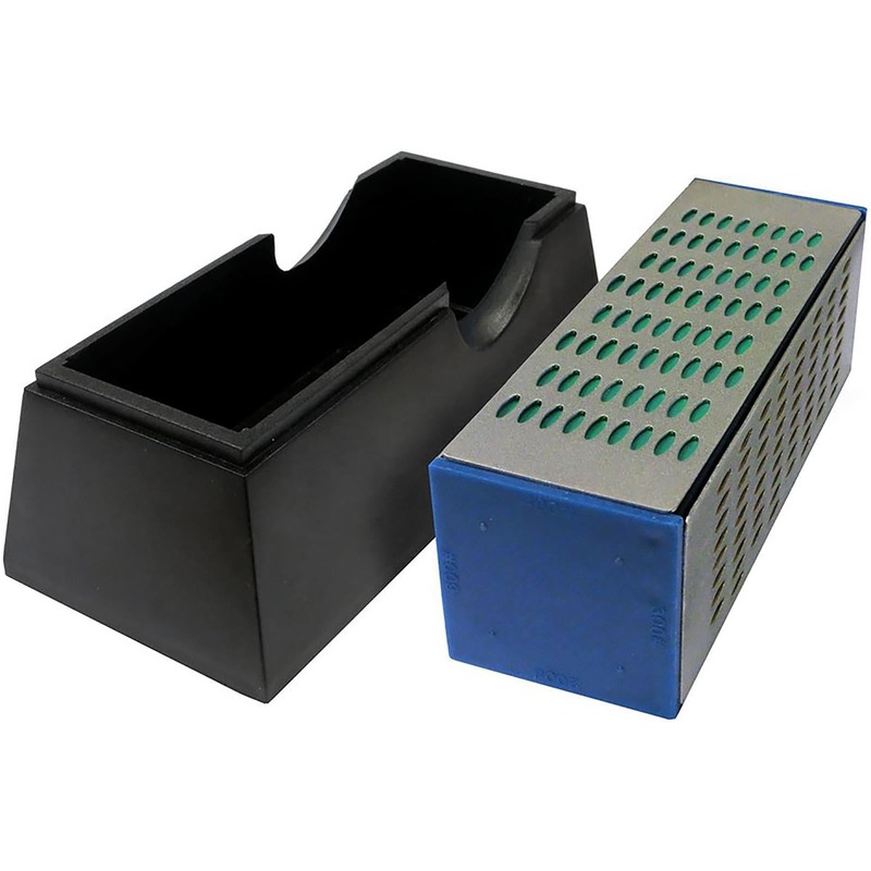 Faithfull Diamond Sharpening Stone Steel HSS Tungsten Carbide 4 Sided