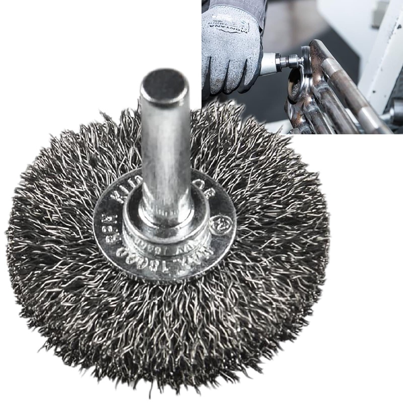 Klingspor Crimped Wire Wheel Brush 30mm 40mm 50mm 60mm 70mm 6mm Shank Steel BRS600W