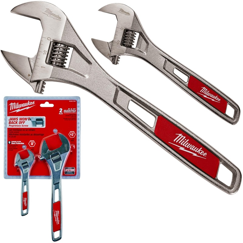 Milwaukee Adjustable Wrench Twin Pack 150mm + 250mm