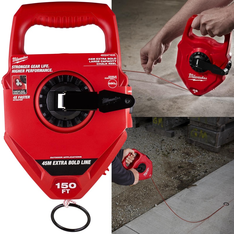 Milwaukee Chalk Reel 45m Large Capacity