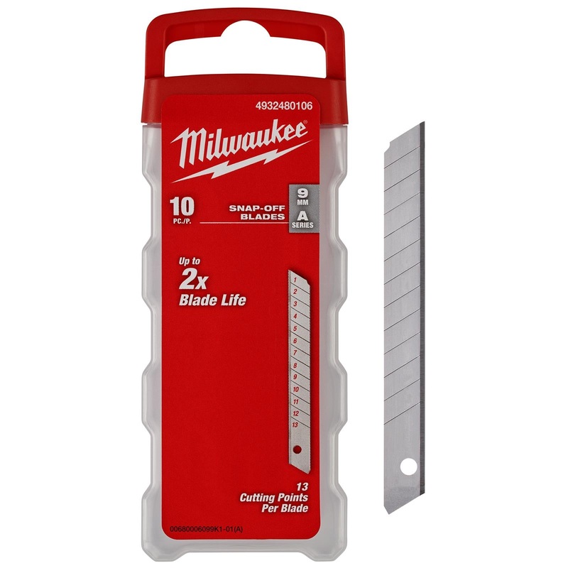 Milwaukee Snap Off Knife 9mm Replacement Blades 10 Pack