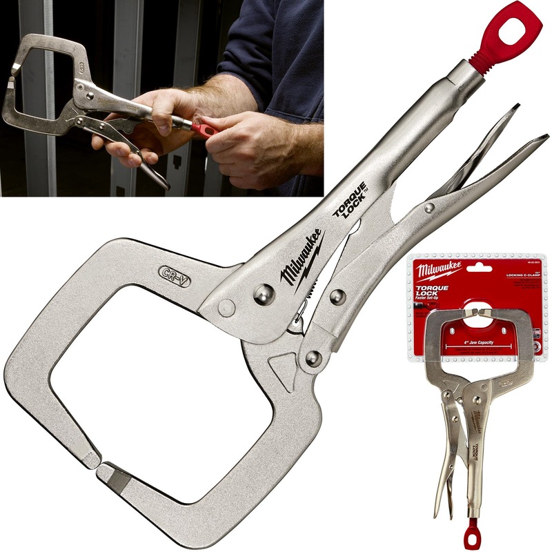 Milwaukee TORQUE LOCK Locking C Clamp Pliers 275mm 11in with Regular Jaws