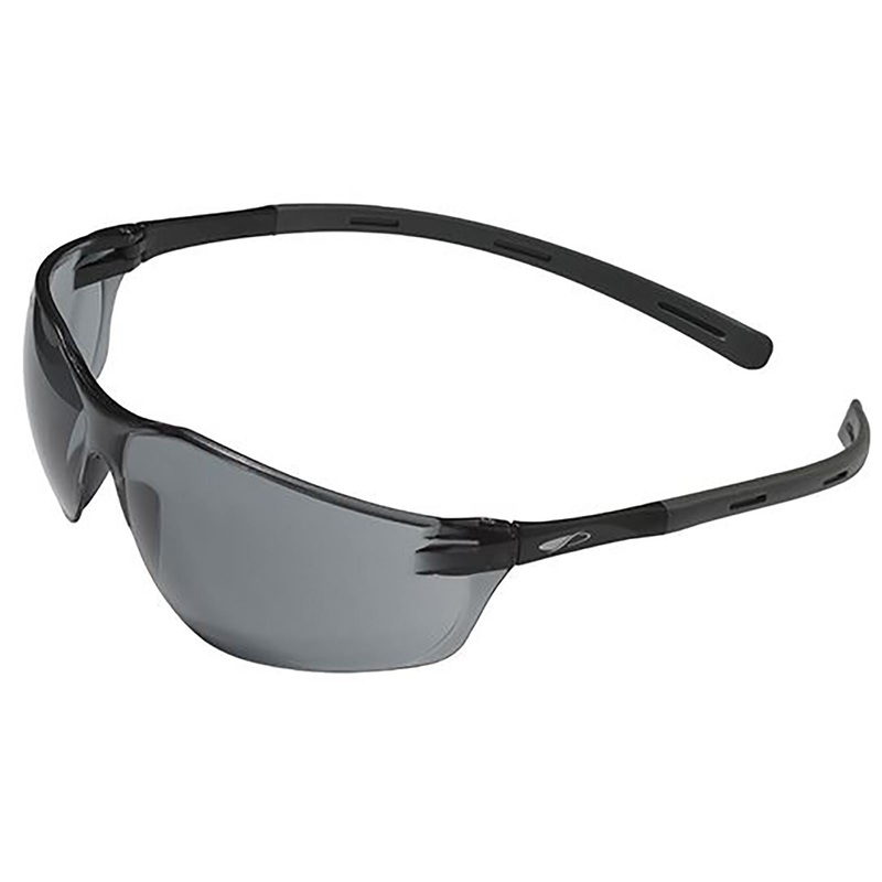 Swiss One Rigi Safety Glasses Black Temples Smoke Lens Anti Scratch