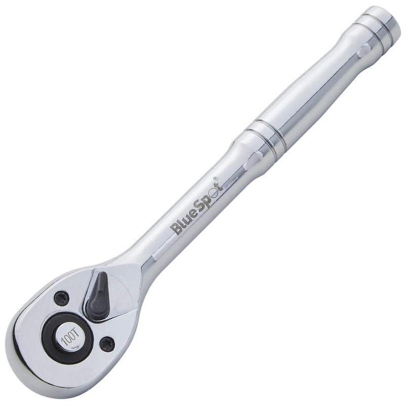 BlueSpot Ratchet Socket Wrench 1/4" Drive 100 Teeth