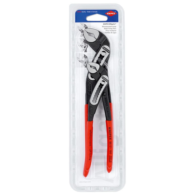 KNIPEX Alligator Water Pump Pliers Set 2 Pieces 180mm 250mm 00 31 20 V02