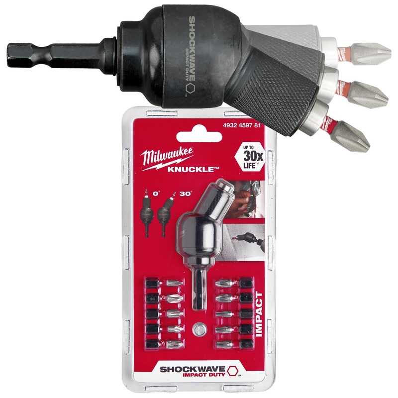 Milwaukee Impact Knuckle Universal Joint Offset Attachment 1/4" Hex 11 Piece SHOCKWAVE