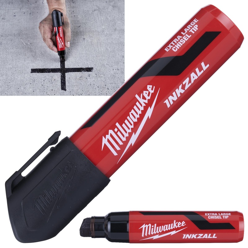 Milwaukee INKZALL Chisel Tip Permanent Marker Pen XL Black