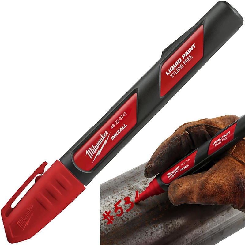 Milwaukee INKZALL Liquid Paint Marker Pen Red