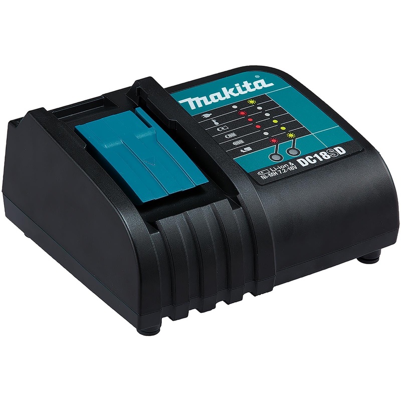 Makita Charger for 14.4V and 18V LXT Li-ion Slide Batteries DC18SD