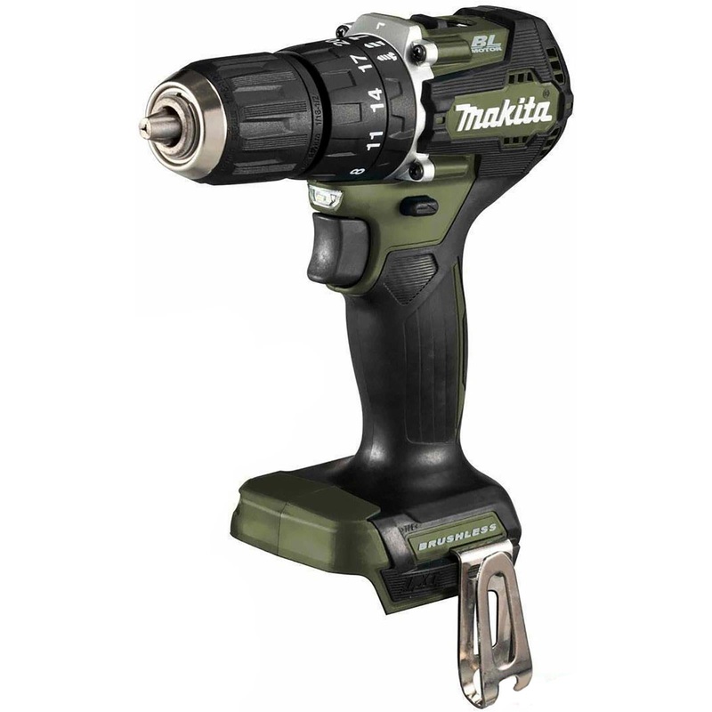 Makita Combi Drill Hammer Driver in Case 18V LXT Li-ion Cordless Olive Range DHP487ZO Body Only